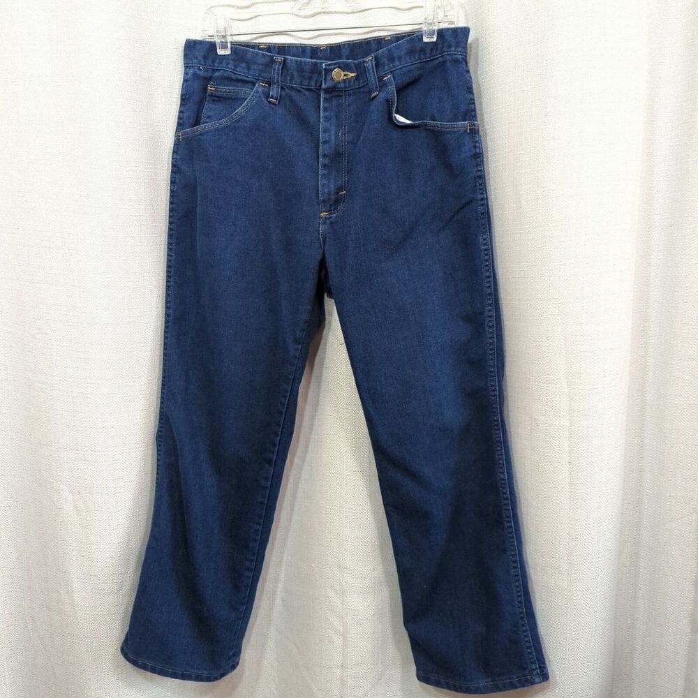 Wrangler Jeans Mens 34x29 Rugged Wear Stretch Regular Fit‎ Western